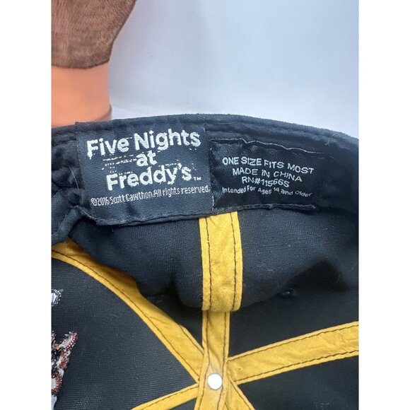 Freddy Fazbear pizza snapback hat five nights at freddy's fnaf black cap 2016 - Picture 3 of 8